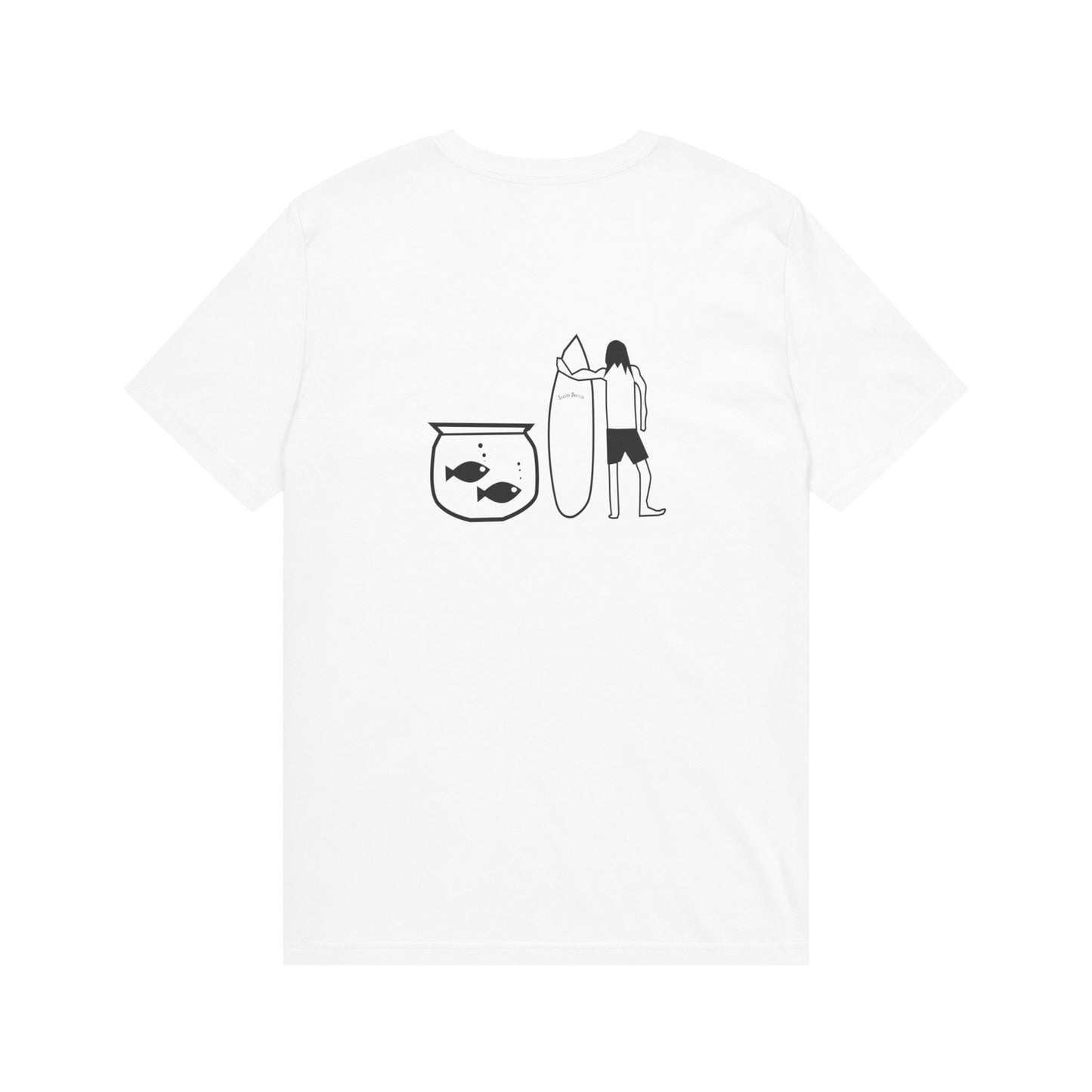 Fish Friends Organic T‑Shirt — Minimal Two Fish Design (Back/Chest Print)