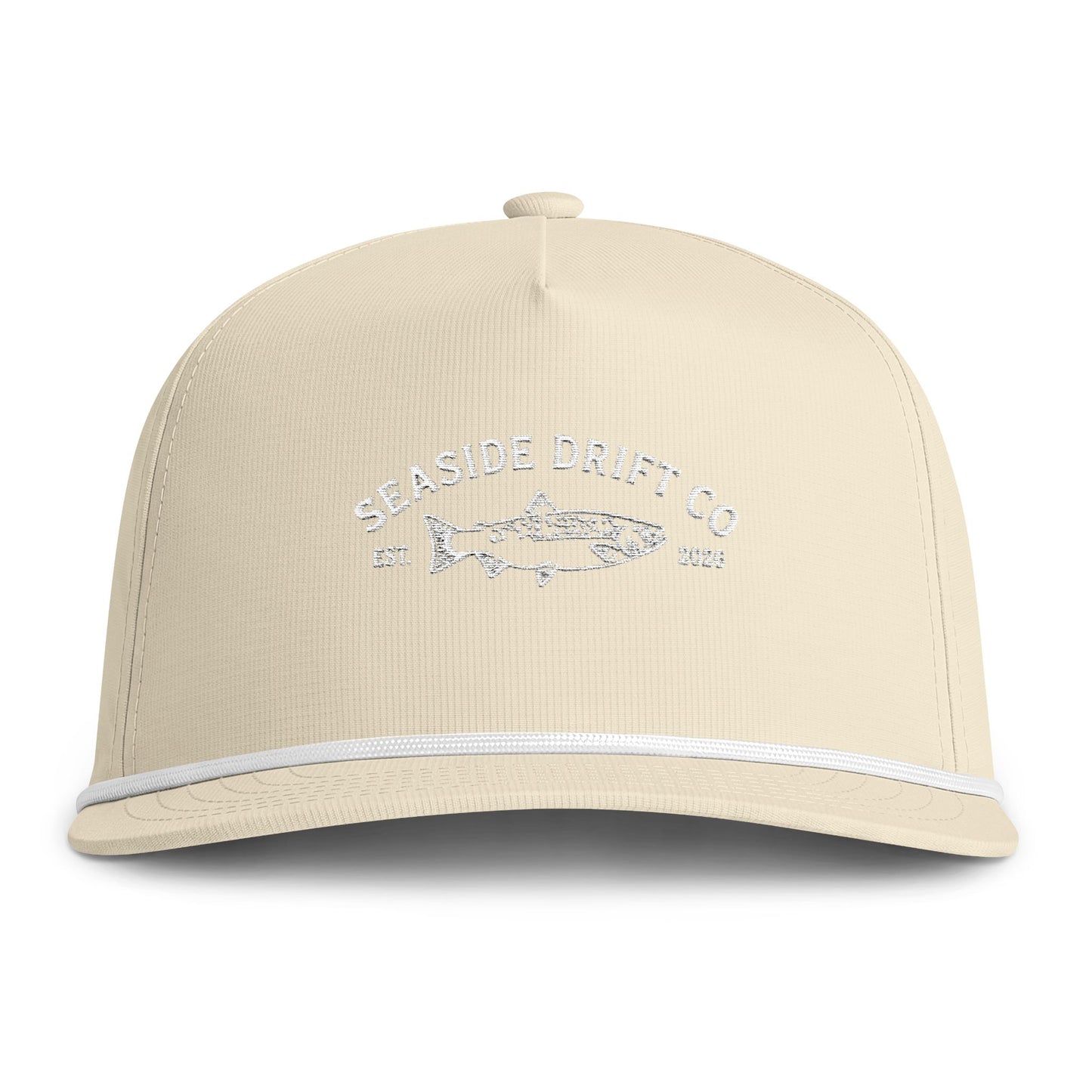 Seaside Drift Co. Rope Cap — Vintage Sunwashed Fishing Trucker Hat