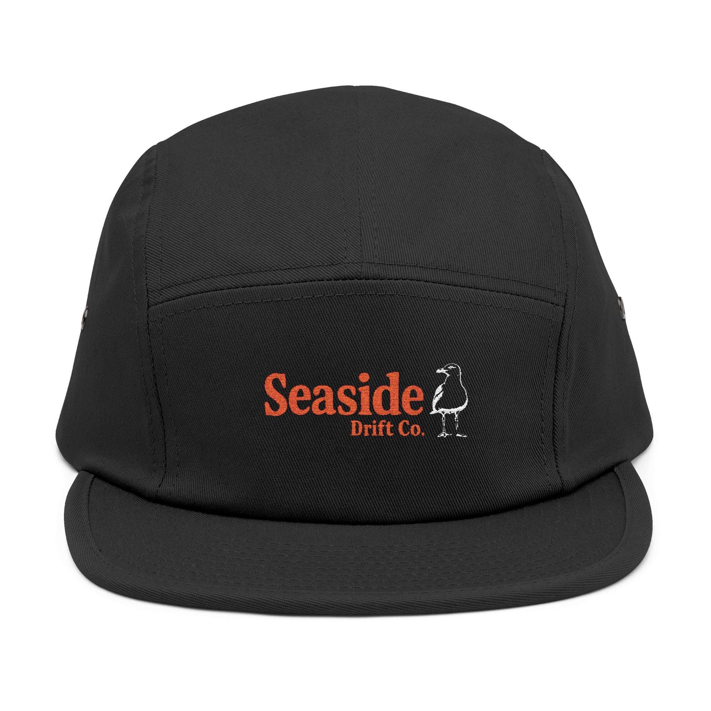 Seaside Bird Embroidered 5-Panel Cap