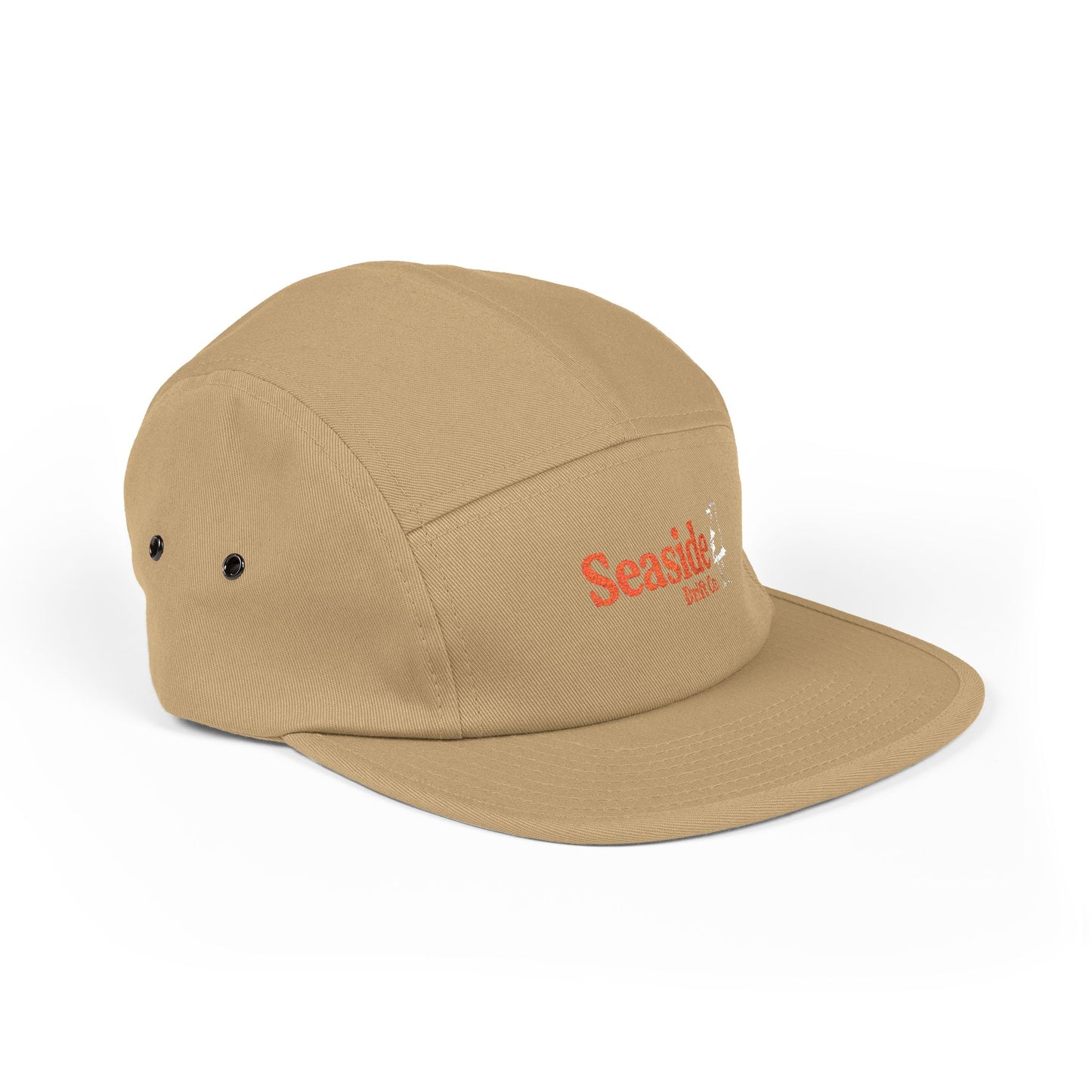 Seaside Bird Embroidered 5-Panel Cap