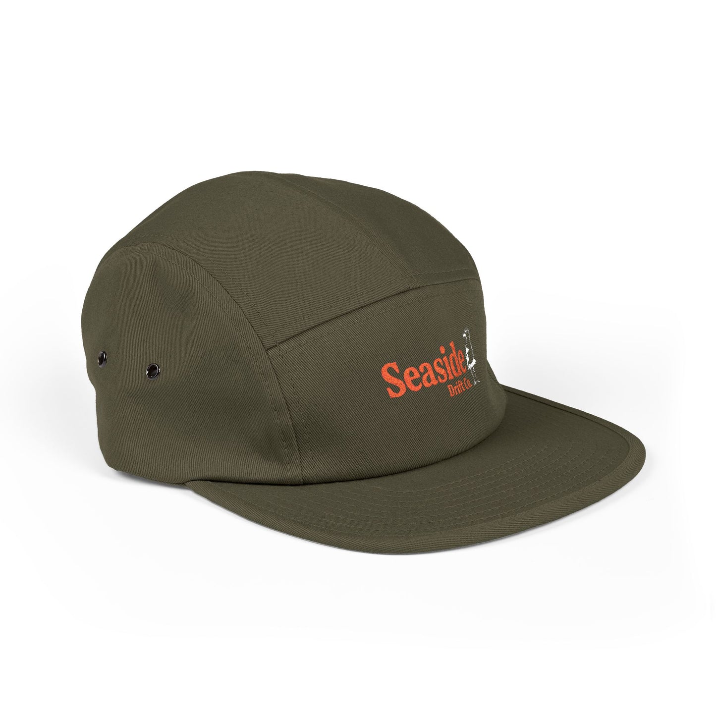 Seaside Bird Embroidered 5-Panel Cap