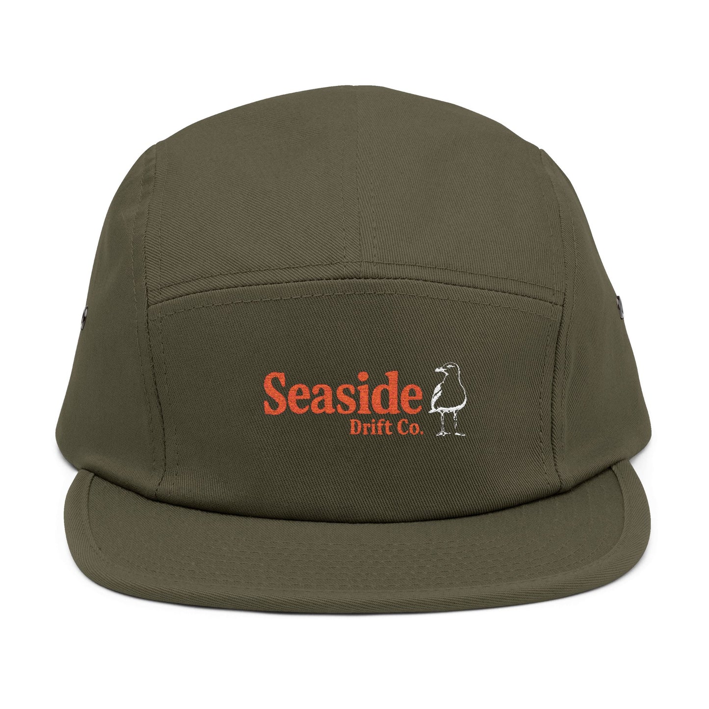 Seaside Bird Embroidered 5-Panel Cap