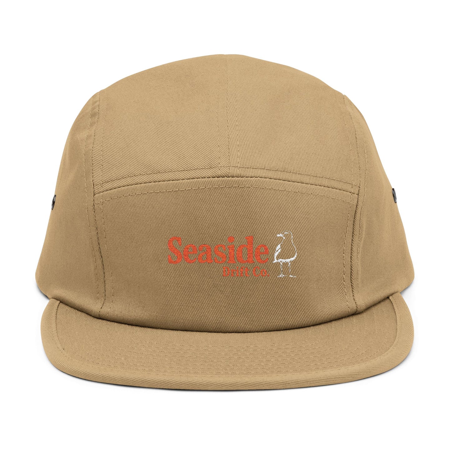 Seaside Bird Embroidered 5-Panel Cap