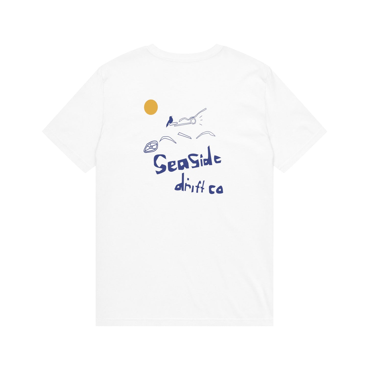 Seaside Drift Co. Graphic T-Shirt — Minimal Beach Illustration Tee