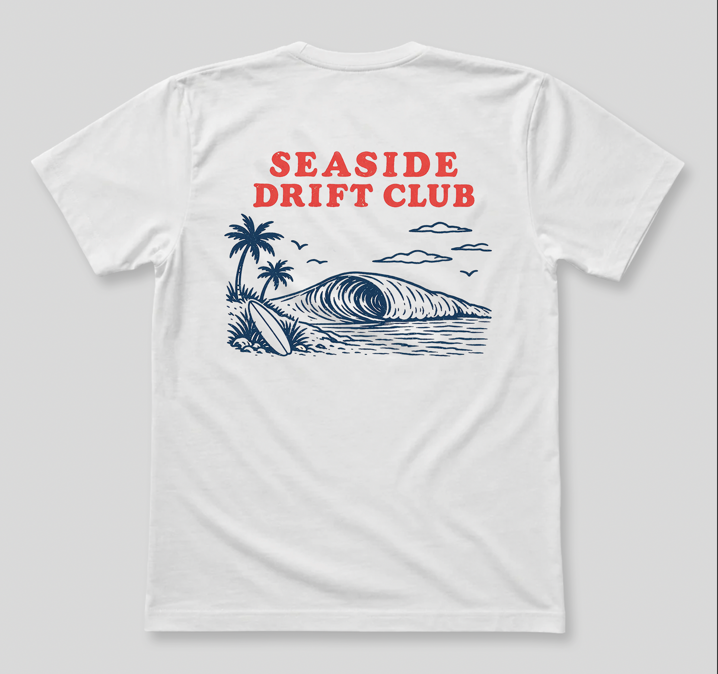 Seaside Drift Club Tee — Coastal Surf Graphic T-Shirt