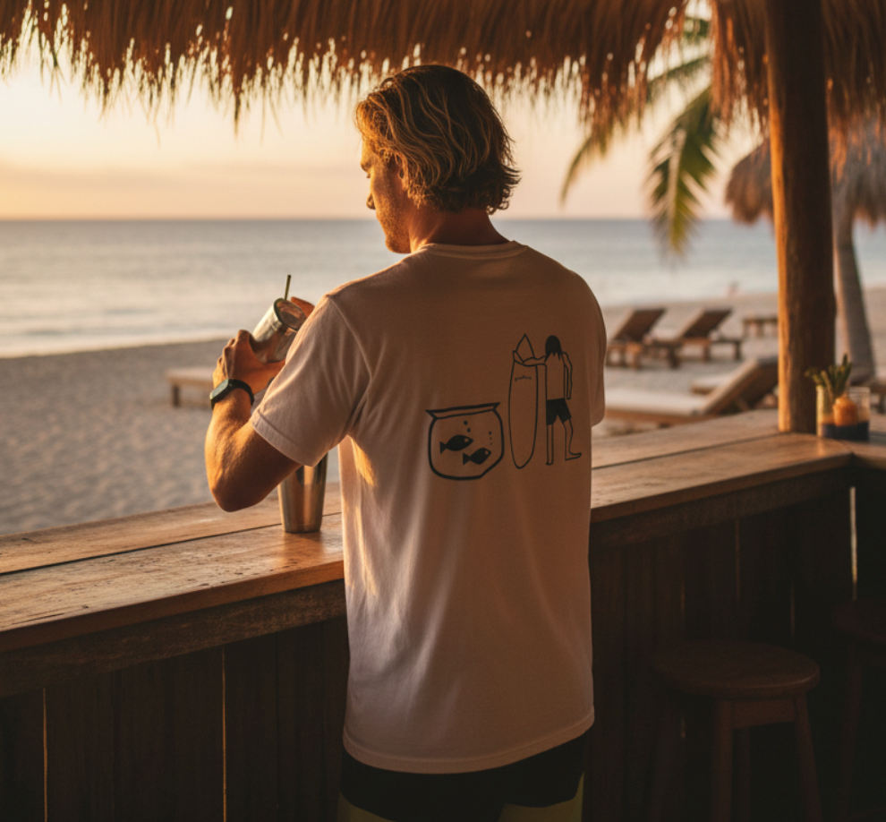 Fish Friends Organic T‑Shirt — Minimal Two Fish Design (Back/Chest Print)