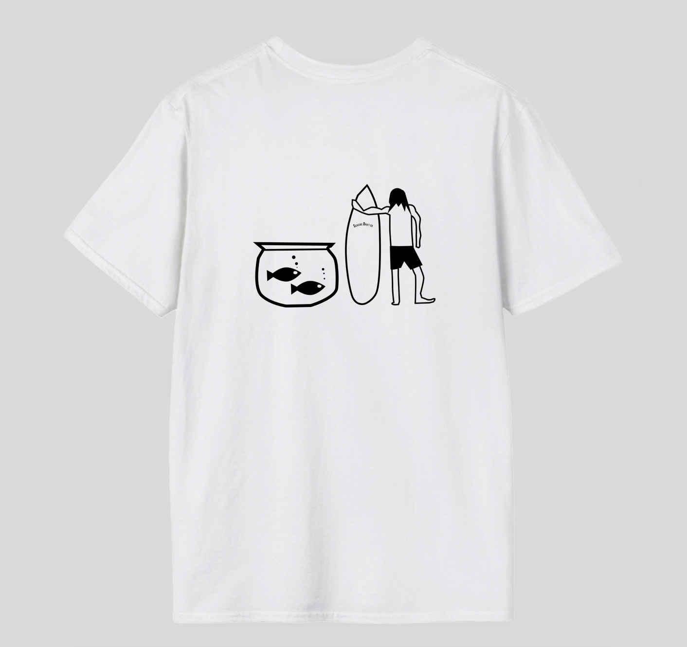 Fish Friends Organic T‑Shirt — Minimal Two Fish Design (Back/Chest Print)