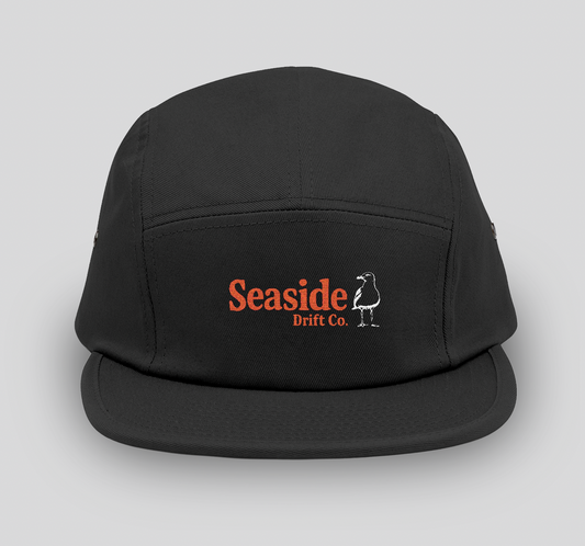 Seaside Bird Embroidered 5-Panel Cap