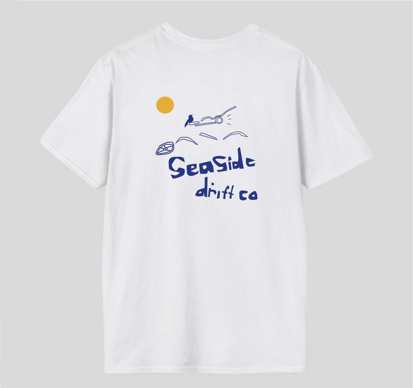 Seaside Drift Co. Graphic T-Shirt — Minimal Beach Illustration Tee